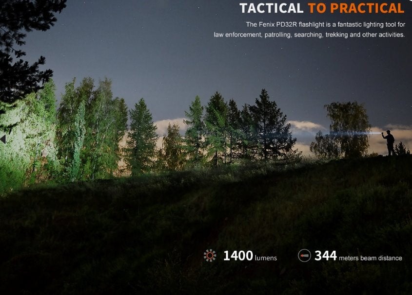 Fenix PD32R Rechargeable Tactical LED Flashlight Flashlight Fenix