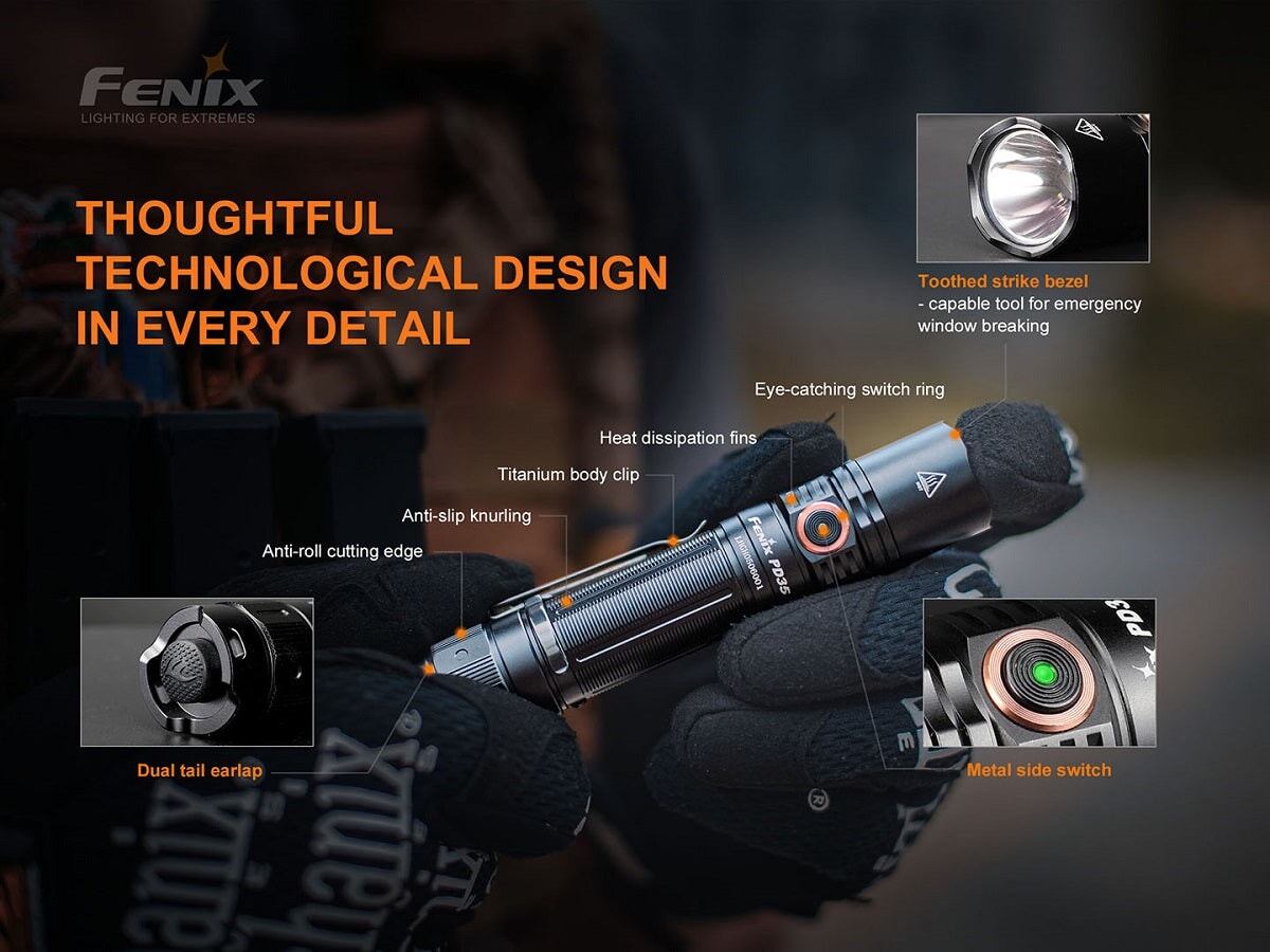 Fenix PD35 V3.0 Rechargeable Compact Flashlight