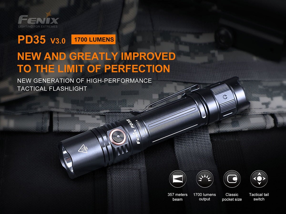 Fenix PD35 V3.0 Rechargeable Compact Flashlight