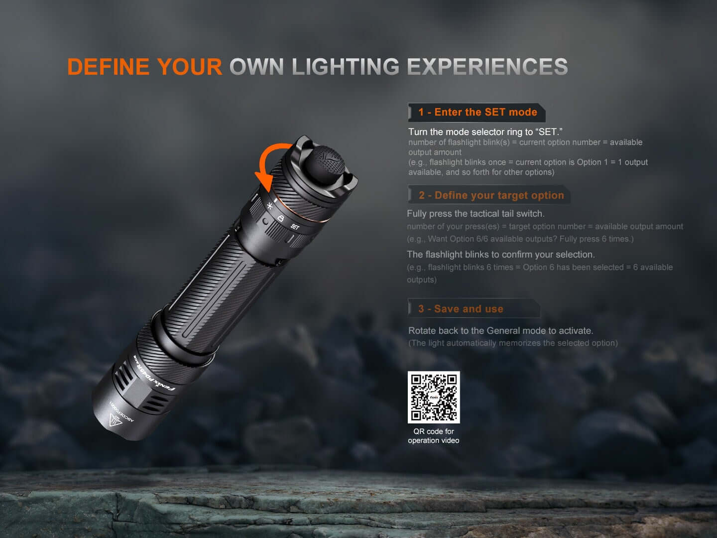 Fenix PD45R ACE Rechargeable Tactical LED Flashlight