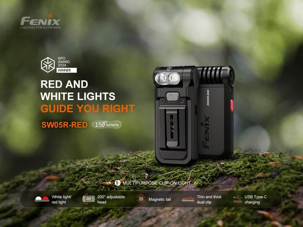 Fenix SW05R-RED - 150 lumens Red & White Lights Flashlight