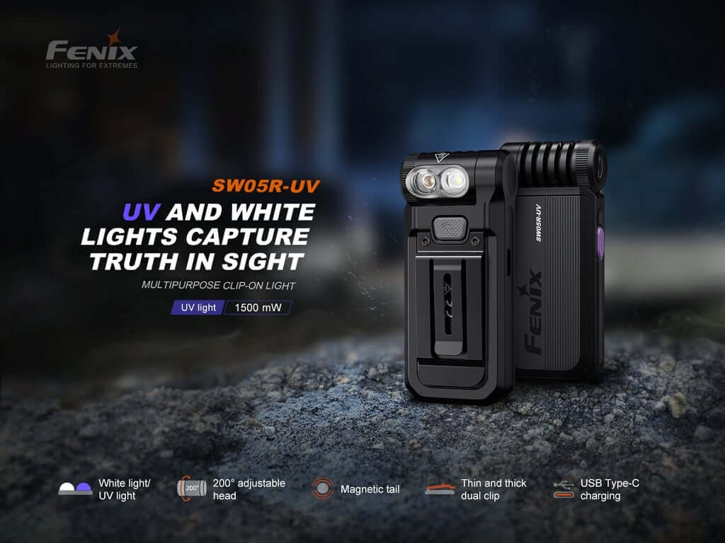 Fenix SW05R-UV - 150 lumens UV & White Lights Flashlight