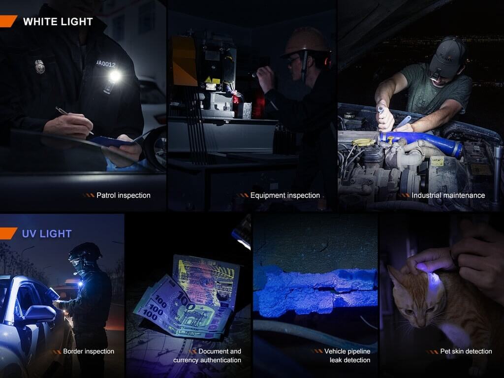 Fenix SW05R-UV - 150 lumens UV & White Lights Flashlight