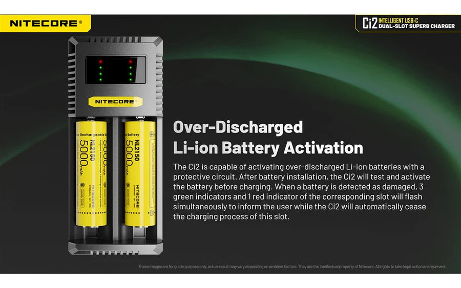 Nitecore Ci2 Dual Slot Universal Battery Charger Battery Charger Nitecore