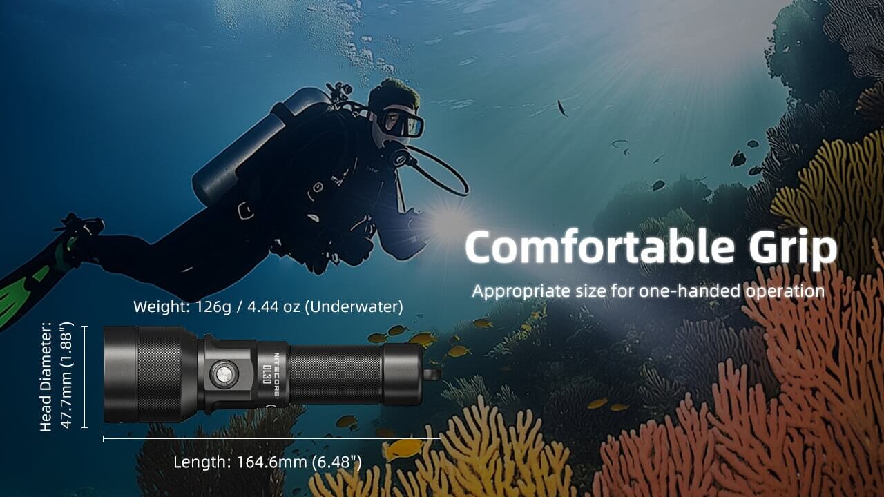 Nitecore DL 30 1100 Lumens Diving Flashlight