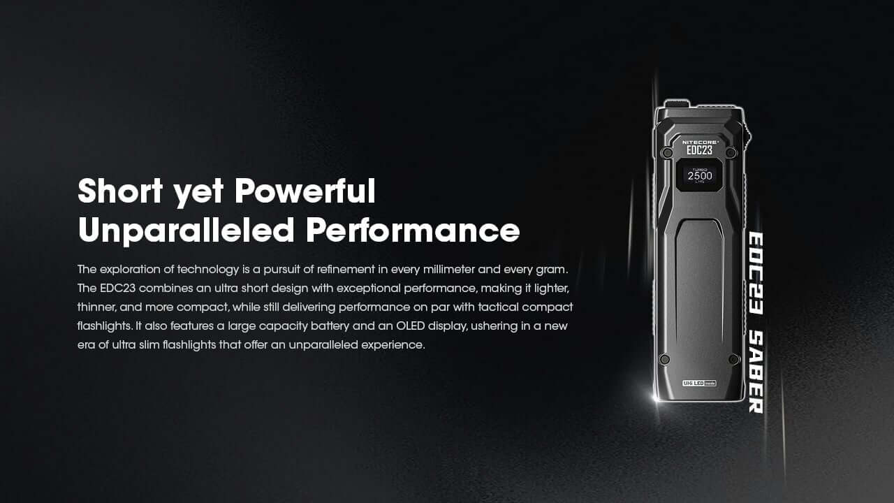 Nitecore EDC23 2500 Lumen Rechargeable EDC Flashlight
