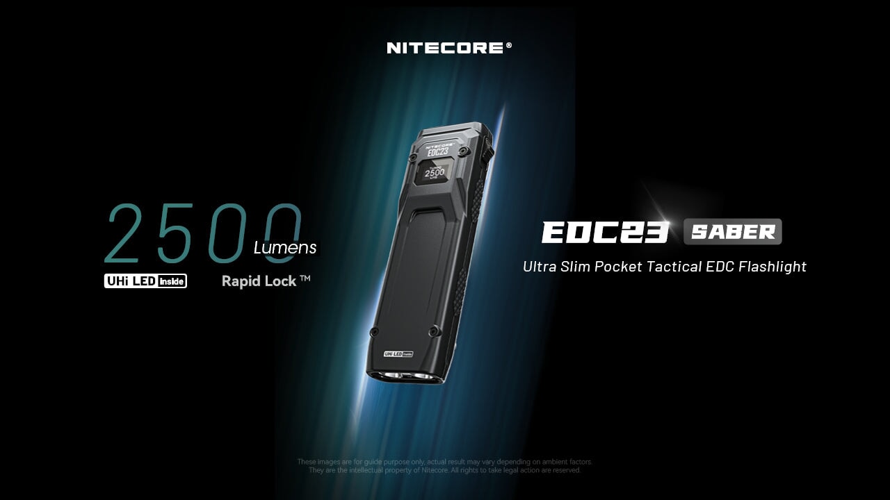 Nitecore EDC23 2500 Lumen Rechargeable EDC Flashlight Flashlight Nitecore