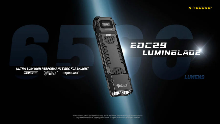 Nitecore EDC29 6500 Lumen USB-C Rechargeable Flat EDC Flashlight FlashLightWorld Canada