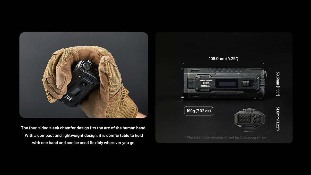 Nitecore EDC37 8000 Lumen Rechargeable EDC Flashlight