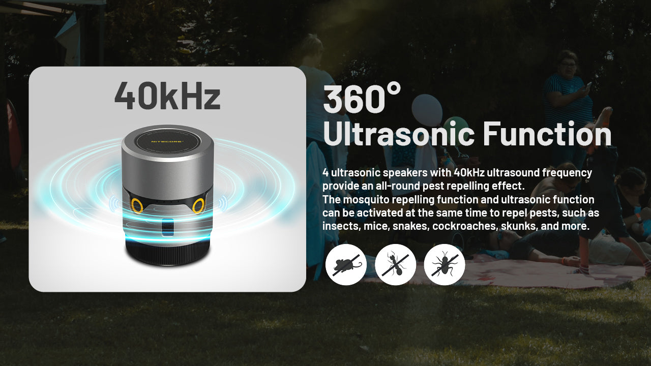 Nitecore EMR30 portable rechargeable mosquito repeller device for camping, hiking, and outdoor insect protection