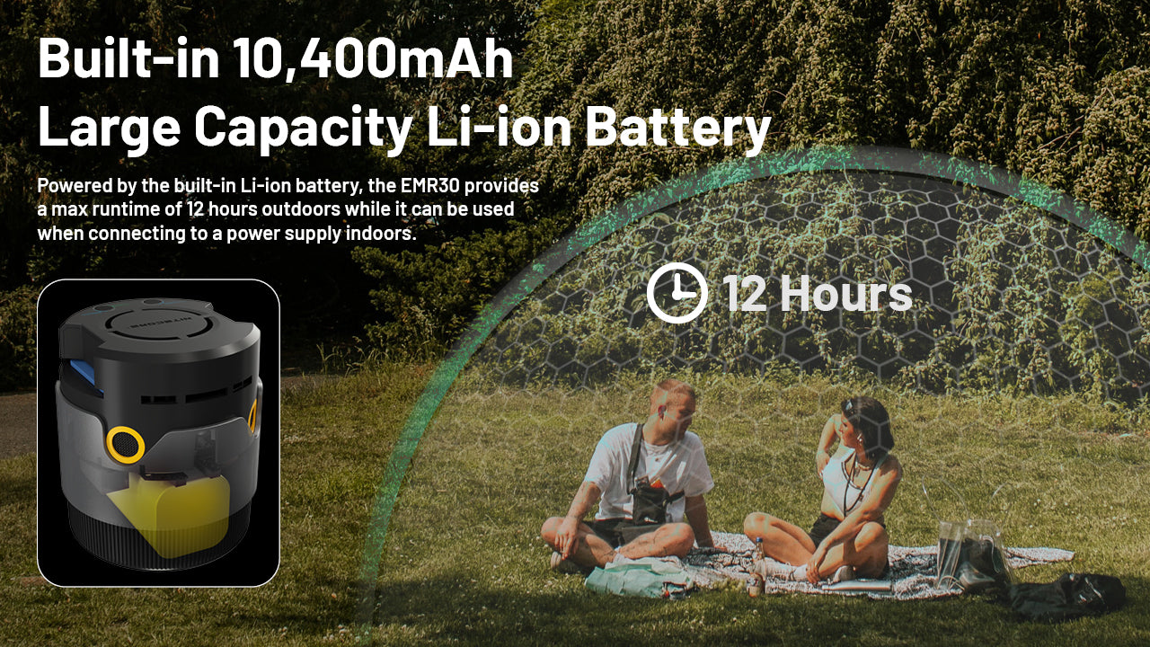 Nitecore EMR30 portable rechargeable mosquito repeller device for camping, hiking, and outdoor insect protection