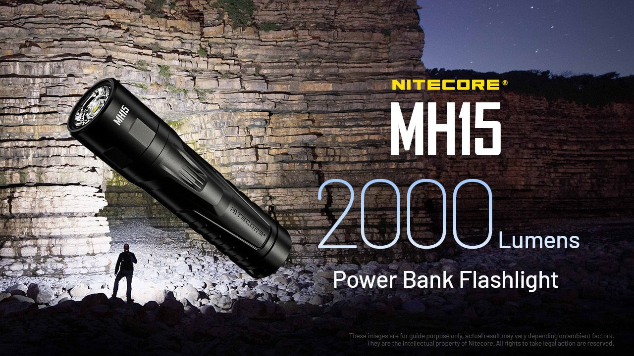 Nitecore MH15 Rechargeable Power Bank Flashlight - 2000 Lumens Flashlight Nitecore