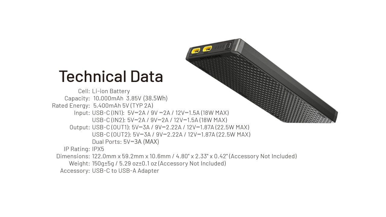 Nitecore NB10000 Gen3 Power Bank Power Bank Nitecore