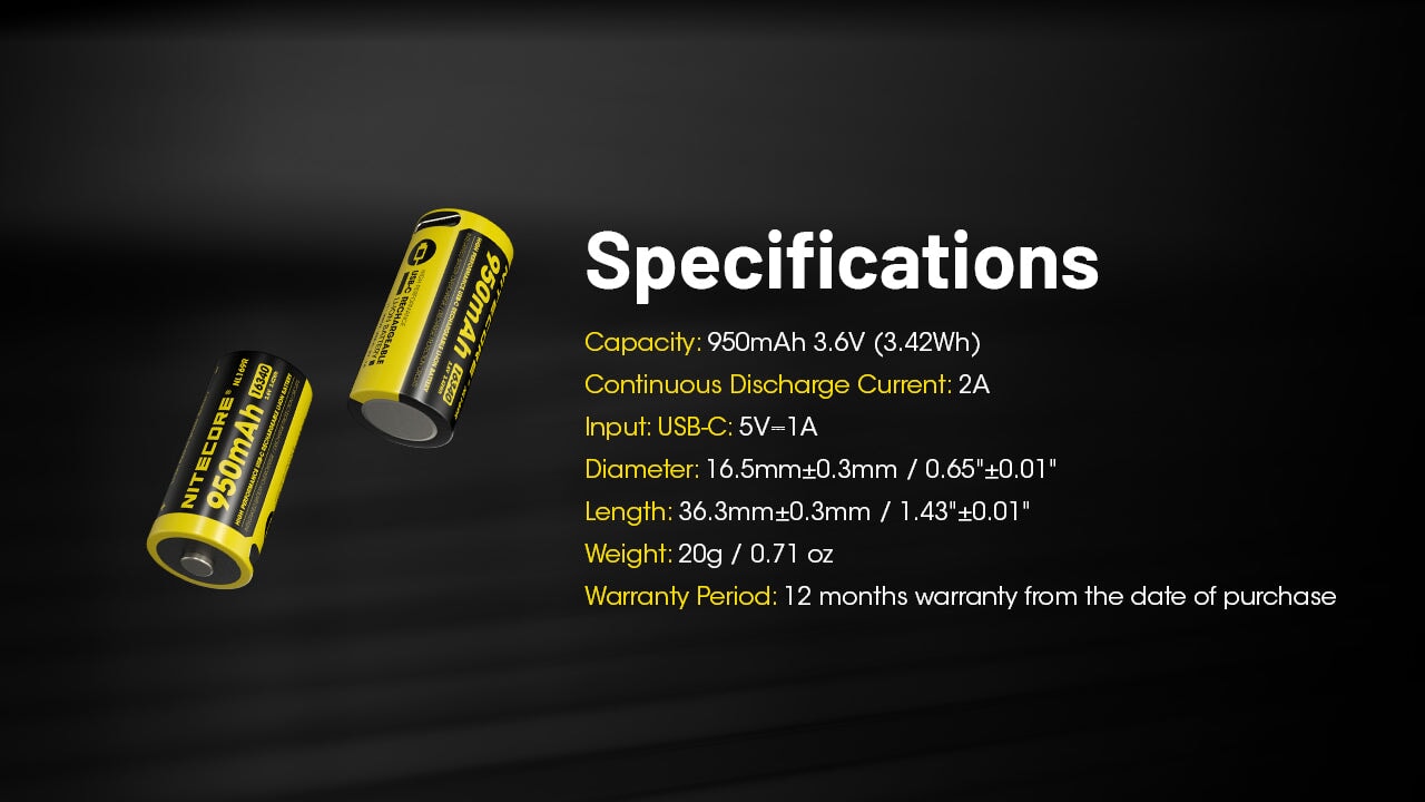 Nitecore NL169R Li-ion Rechargeable Battery Rechargeable Batteries Nitecore