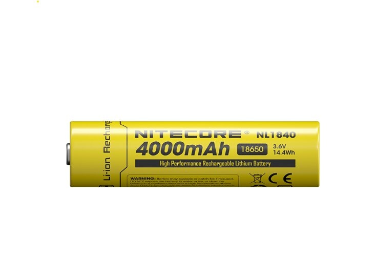 Nitecore NL1840 18650 Li-ion Battery 4000mAh Rechargeable Batteries Nitecore