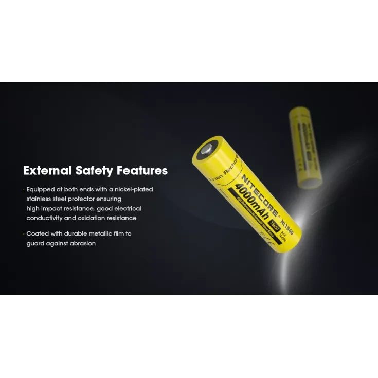 Nitecore NL1840 18650 Li-ion Battery 4000mAh Rechargeable Batteries Nitecore