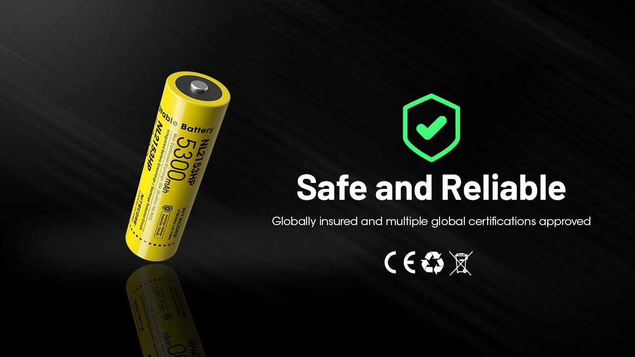 Nitecore NL2153HP 5300mAh Rechargeable 21700 Battery Rechargeable Batteries Nitecore