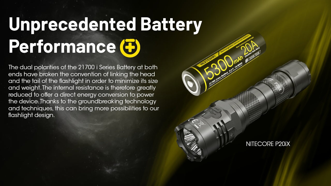 Nitecore NL2153HPi 21700 Li-ion 20A Battery 5300mAh Rechargeable Batteries Nitecore