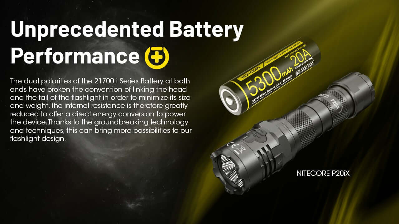 Nitecore NL2153HPi 21700 Li-ion 20A Battery 5300mAh