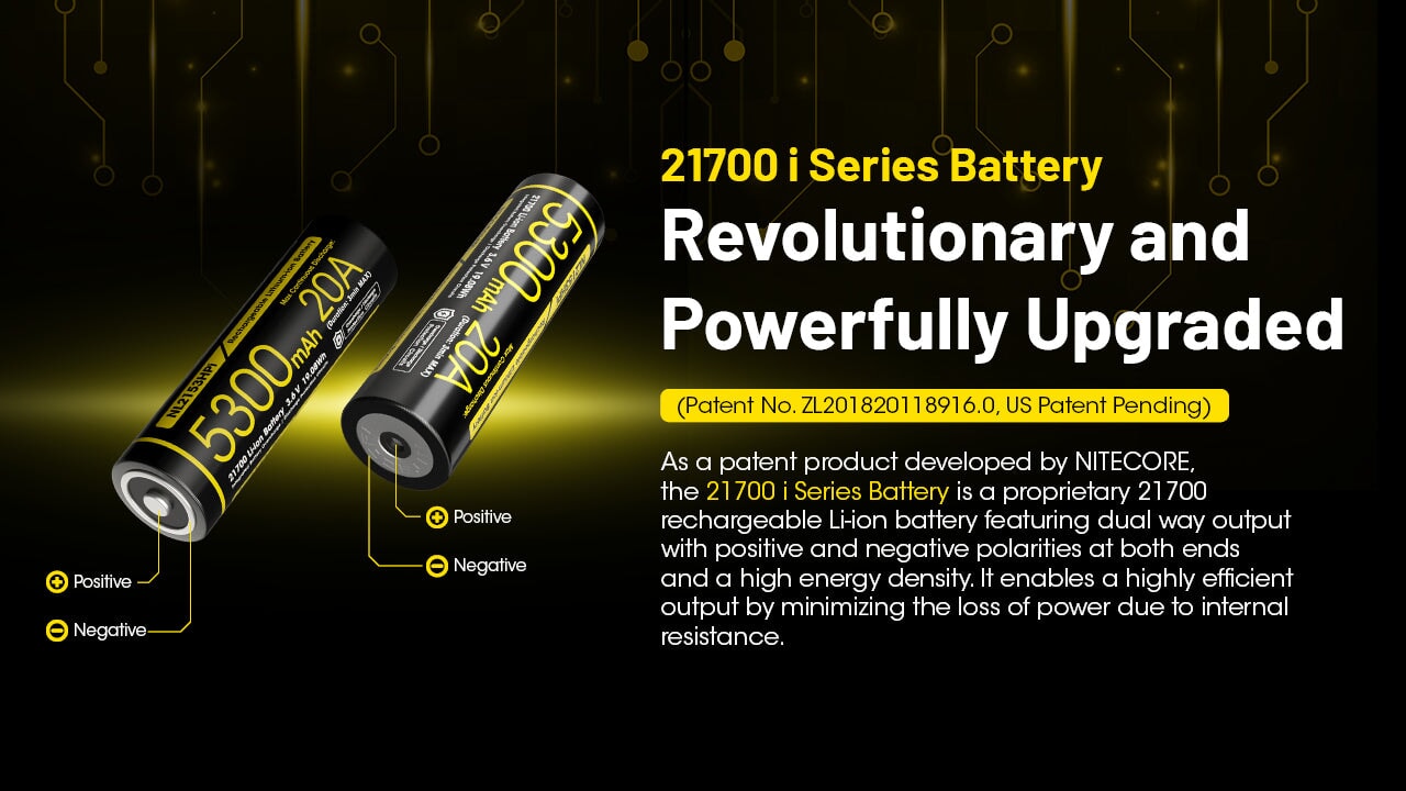 Nitecore NL2153HPi 21700 Li-ion 20A Battery 5300mAh Rechargeable Batteries Nitecore