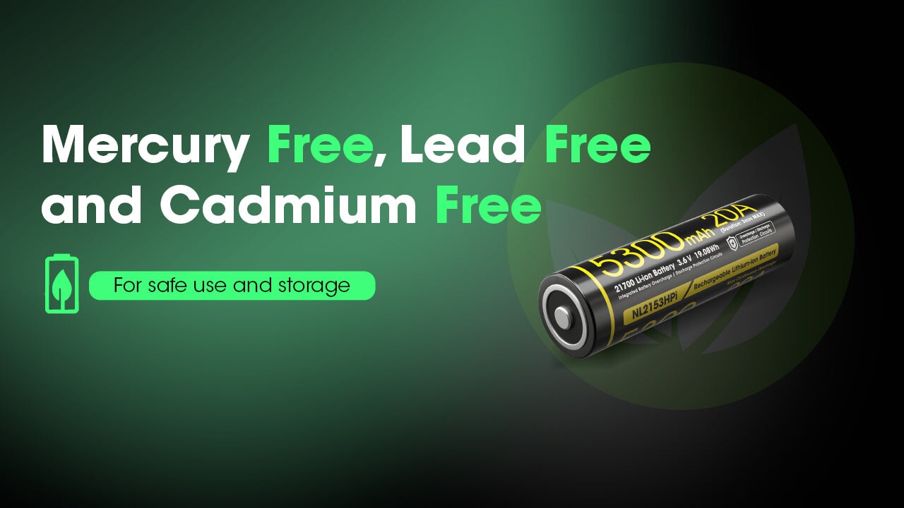 Nitecore NL2153HPi 21700 Li-ion 20A Battery 5300mAh Rechargeable Batteries Nitecore
