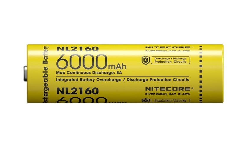Nitecore NL2160 21700 Li-ion Battery 6000mAh Rechargeable Batteries Nitecore