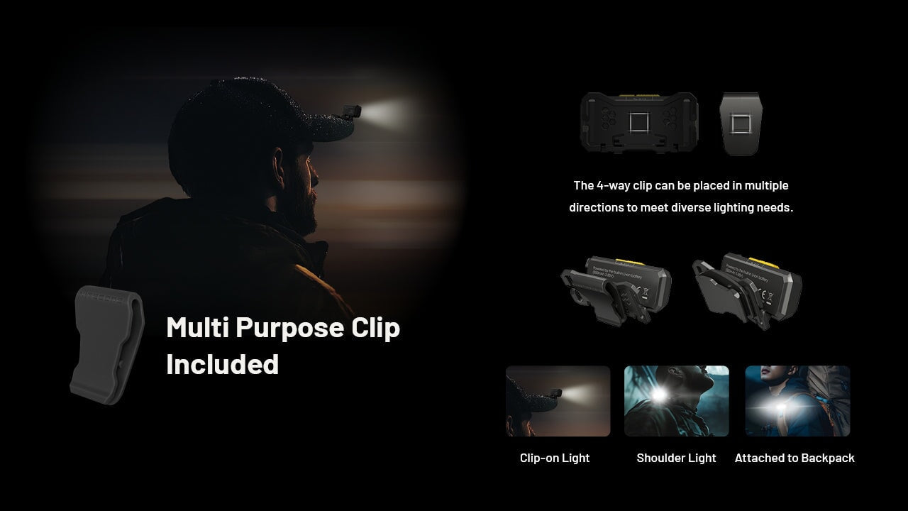 Nitecore NU27 600 Lumens Running / Camping Headlamp, USB-C Rechargeable Headlamp Nitecore