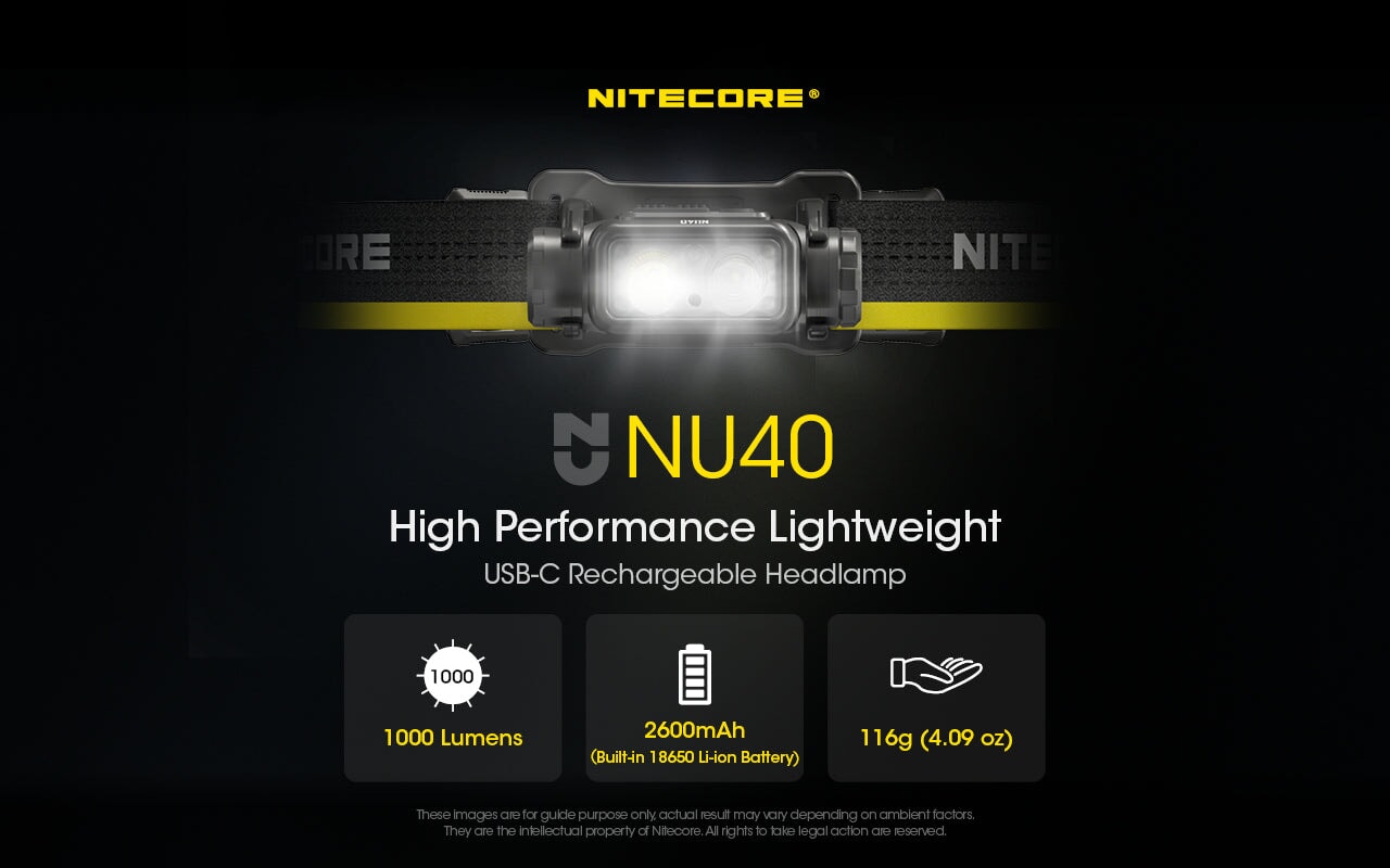 Nitecore NU40 Rechargeable running headlamp Headlamp Nitecore