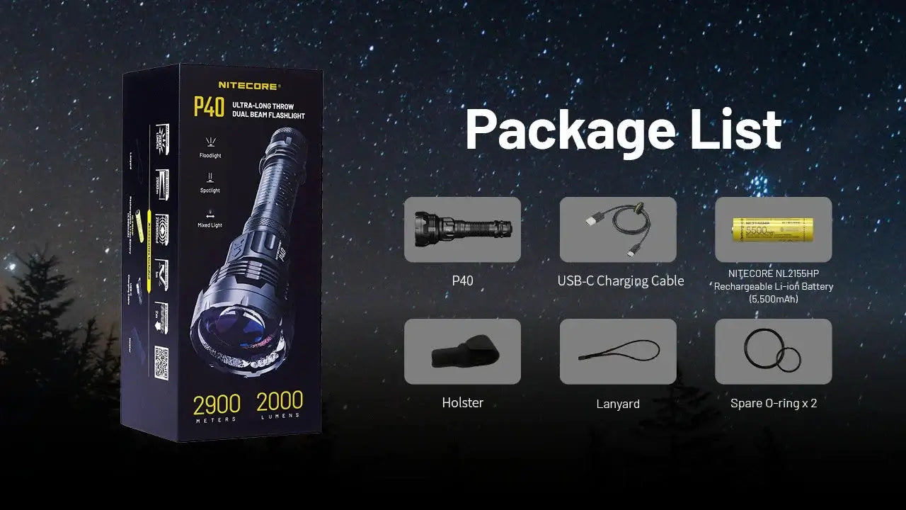 Nitecore P40 Ultra Long Throwing LED Flashlight
