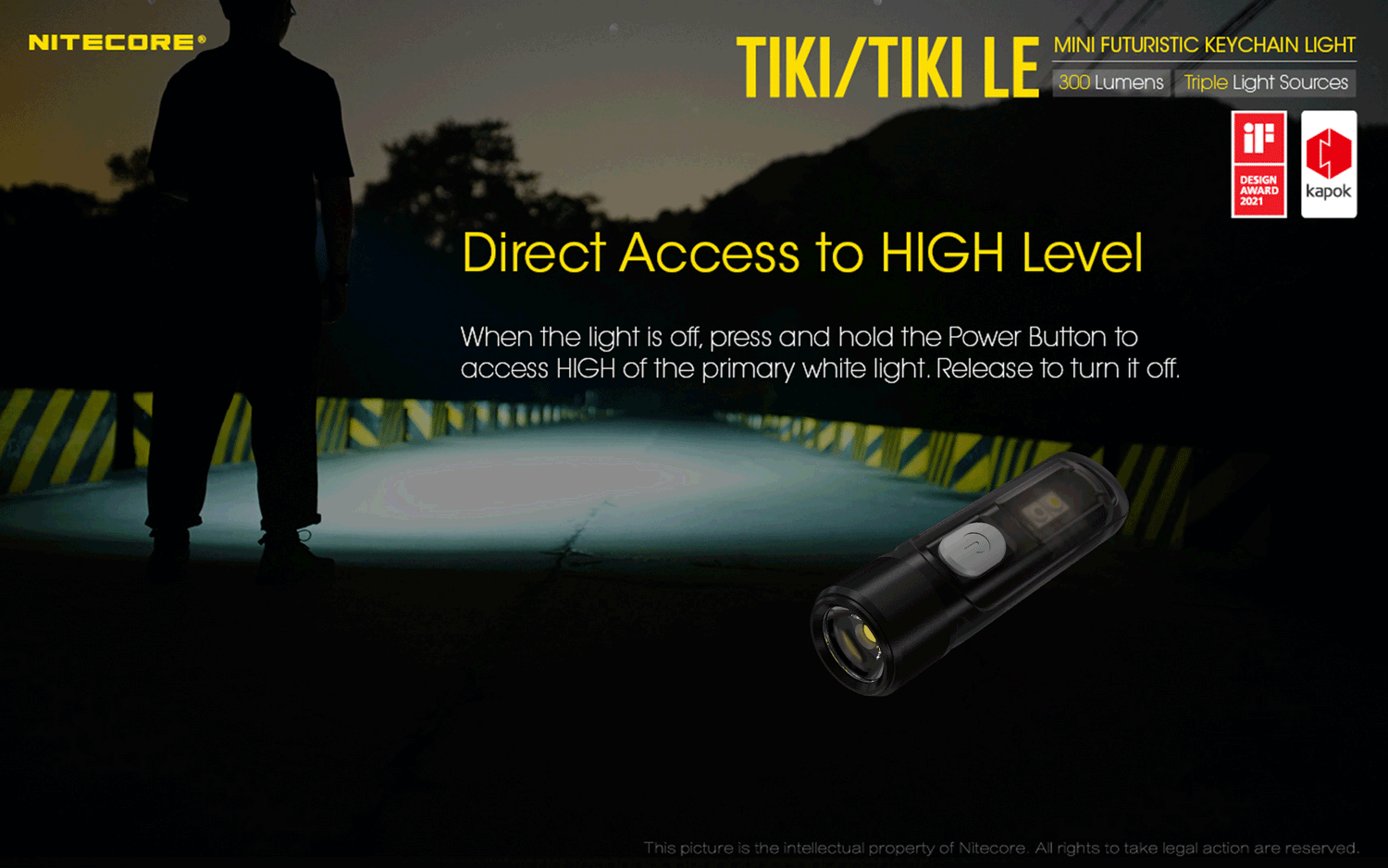 Nitecore TIKI LE USB-C Rechargeable Keychain Flashlight Keychain LED Flashlight Nitecore