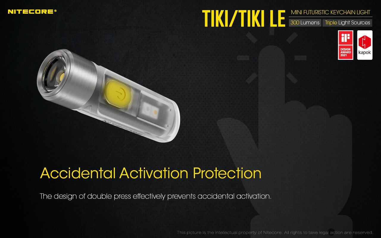 Nitecore TIKI LE USB-C Rechargeable Keychain Flashlight Keychain LED Flashlight Nitecore