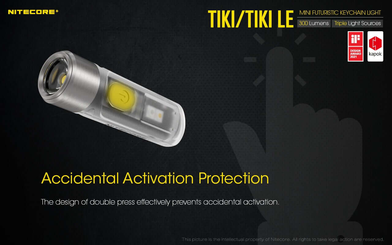 Nitecore TIKI LE USB-C Rechargeable Keychain Flashlight