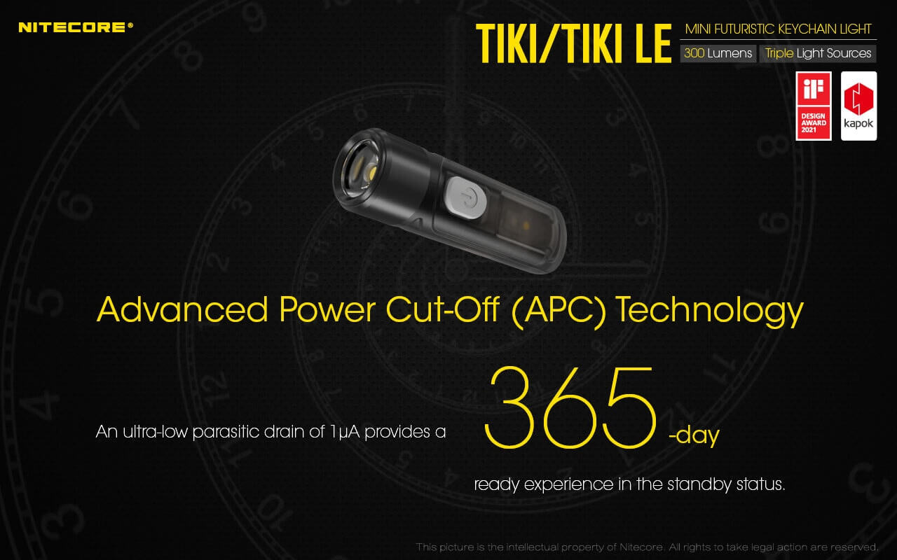 Nitecore TIKI LE USB-C Rechargeable Keychain Flashlight