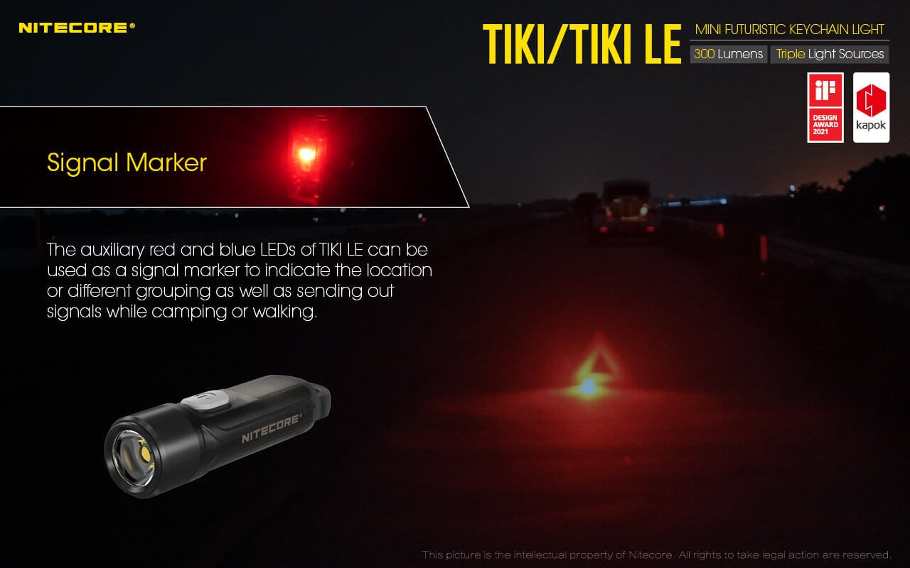 Nitecore TIKI LE USB-C Rechargeable Keychain Flashlight