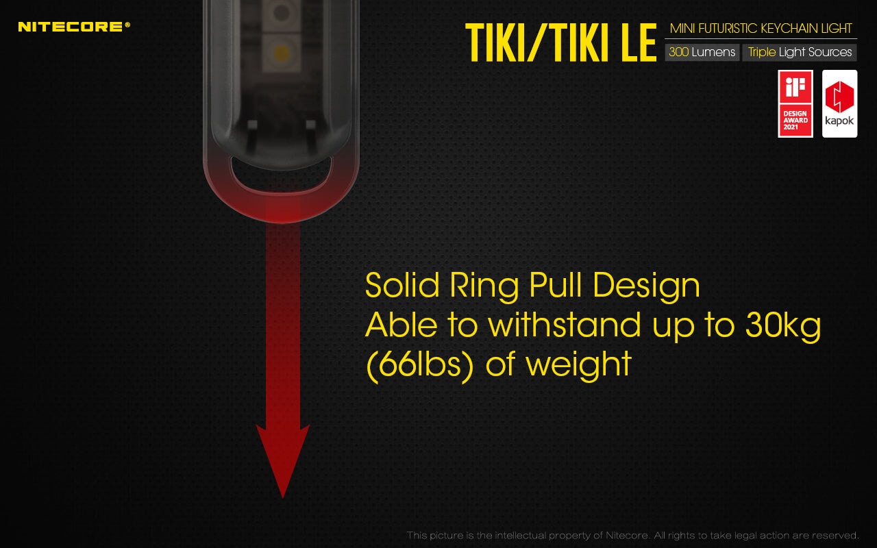Nitecore TIKI LE USB-C Rechargeable Keychain Flashlight Keychain LED Flashlight Nitecore