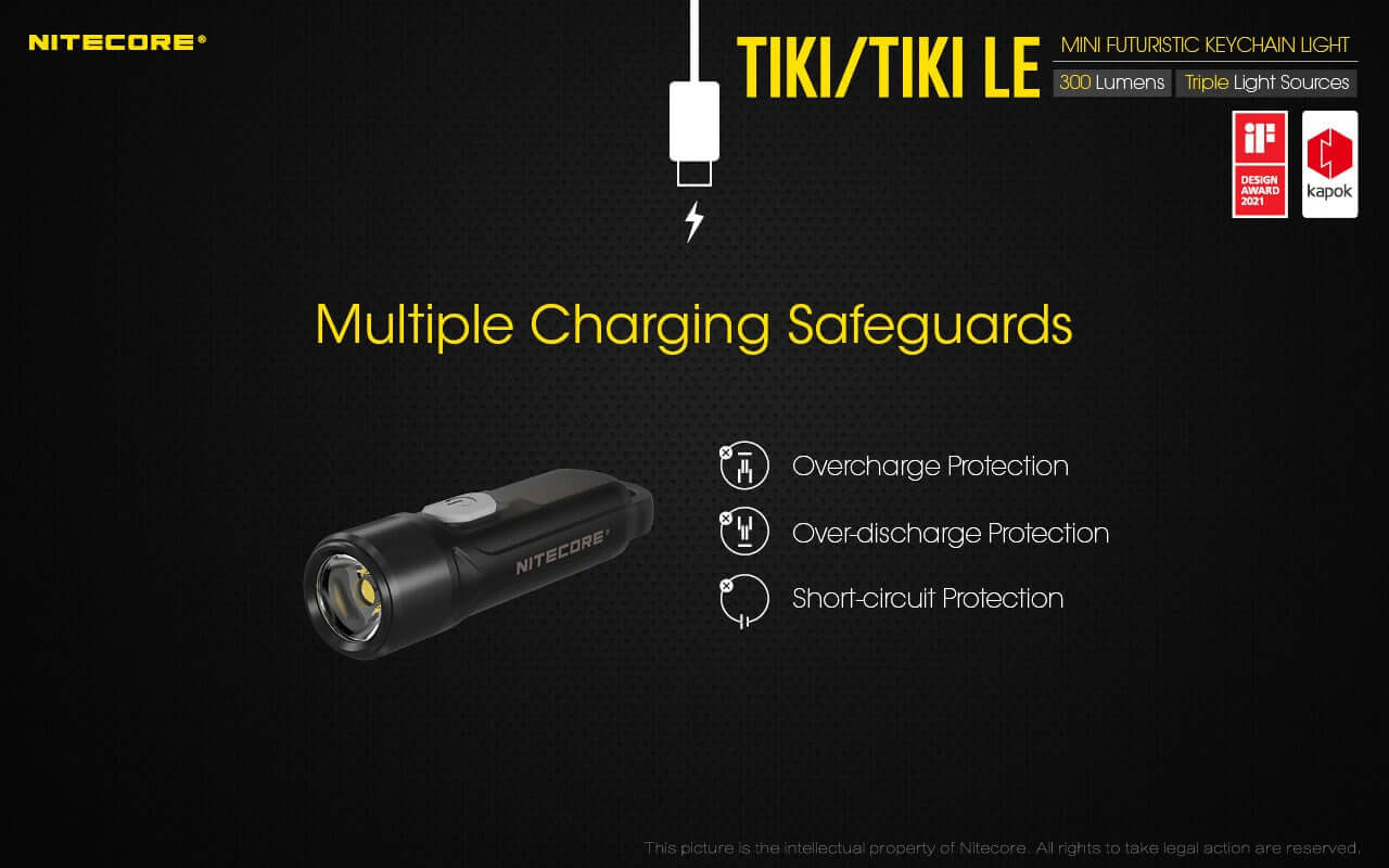 Nitecore TIKI LE USB-C Rechargeable Keychain Flashlight