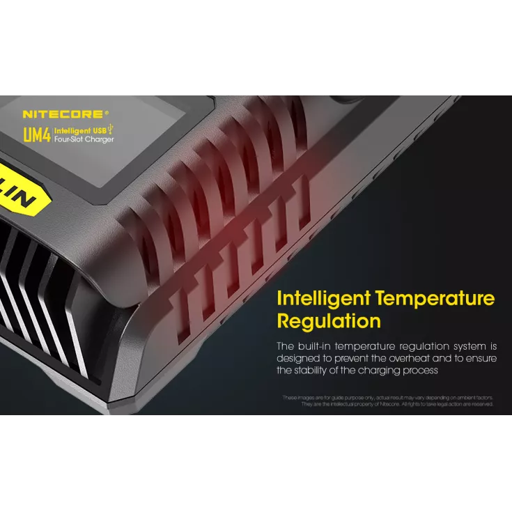 Nitecore UM4 Intelligent USB-C Four-Slot Battery Charger Battery Charger Nitecore