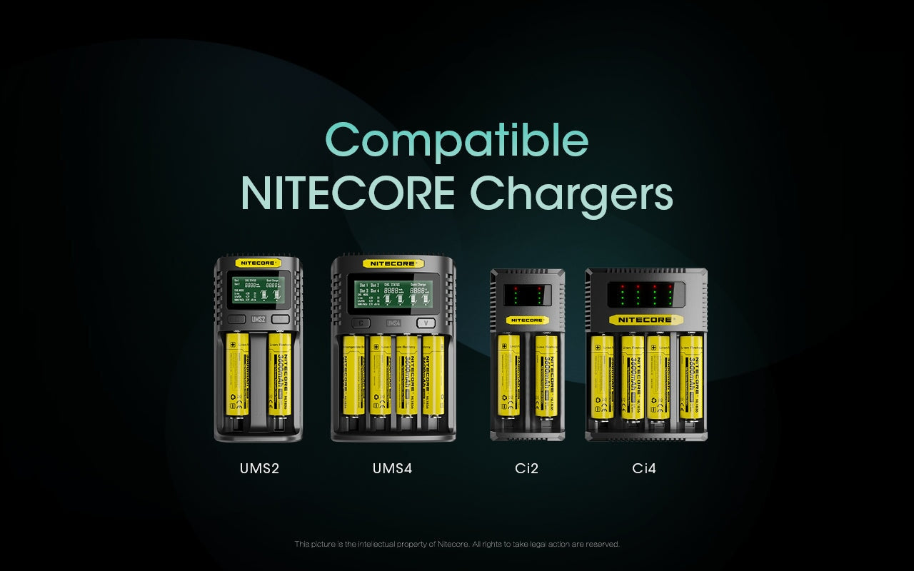 Nitecore NL1836HP 18650 high-performance 3600mAh rechargeable Li-ion battery for flashlights, headlamps, and electronic devices