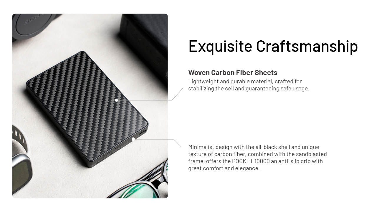 “Nitecore 10,000mAh pocket power bank with built-in charging cable – Compact fast-charge portable battery”