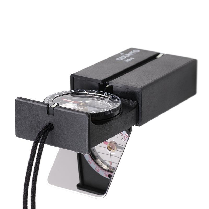 Suunto MB-6 NH folding mirror compass with precision needle and compact protective case for outdoor navigation