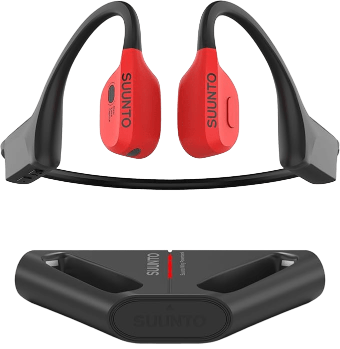 Suunto Wing open-ear wireless sports headphones designed for cycling, running, and outdoor training
