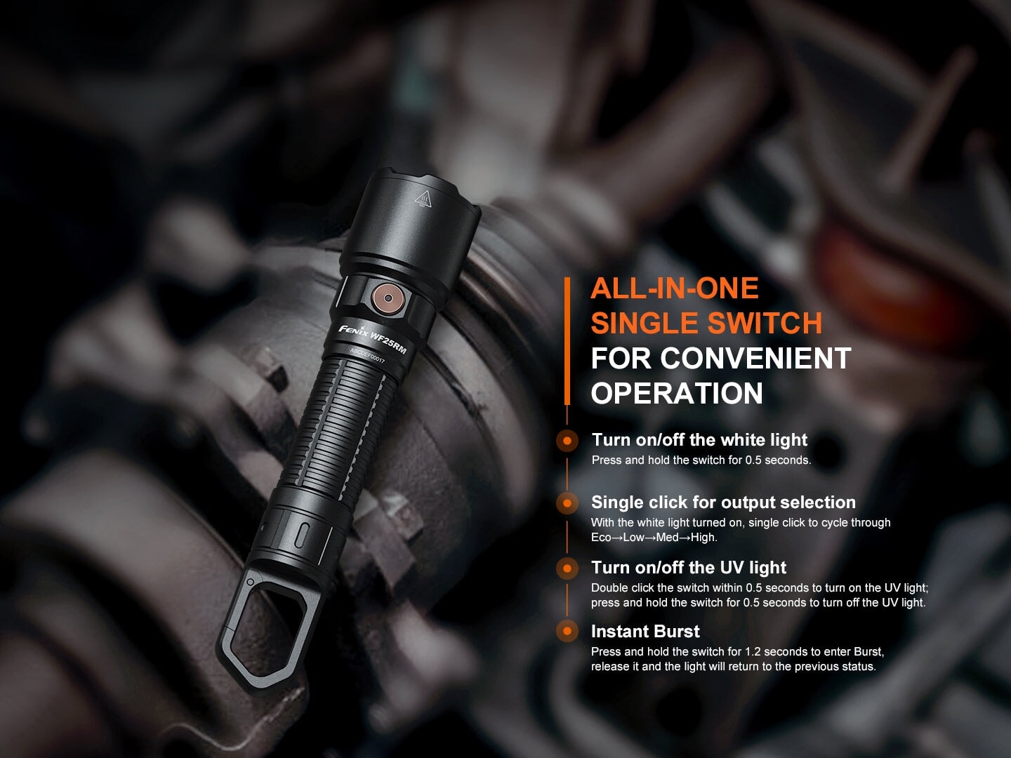 WF25RM MULTIFUNCTIONAL CRADLE CHARGING DUTY FLASHLIGHT Flashlight Fenix
