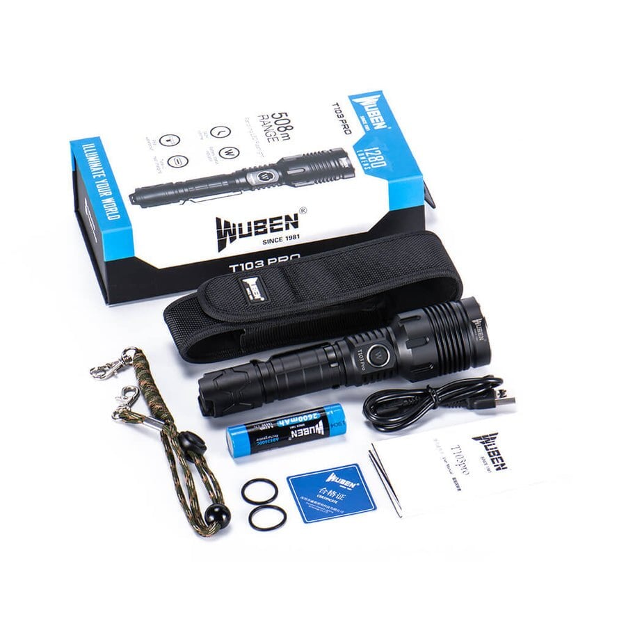 WUBEN T103 Pro 1280 Lumens Tactical LED Flashlight Flashlight Wuben