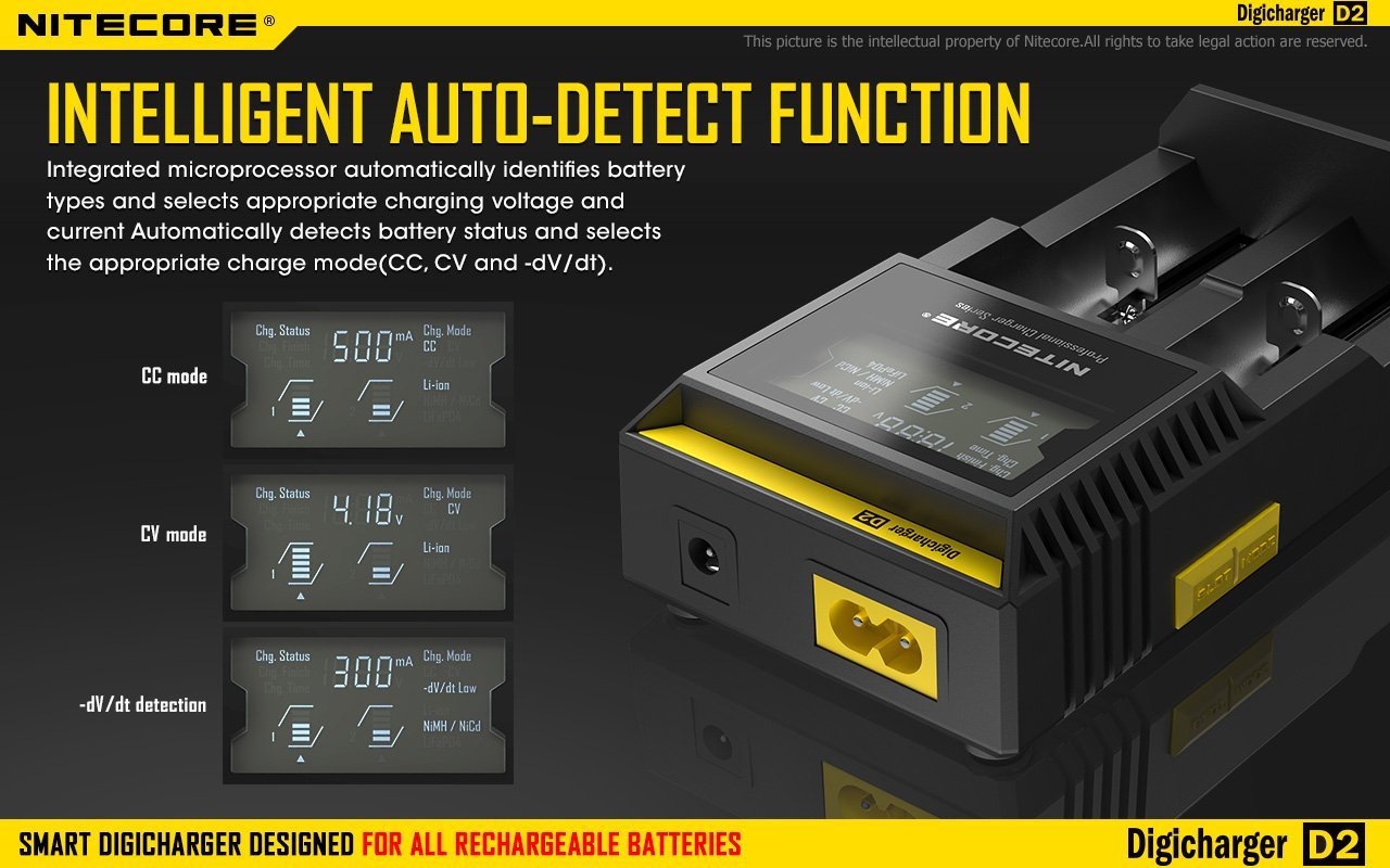 Nitecore D2 Digi Universal Battery Charger Battery Charger Nitecore