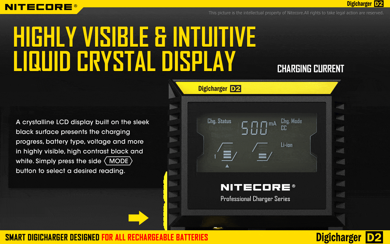 Nitecore D2 Digi Universal Battery Charger Battery Charger Nitecore