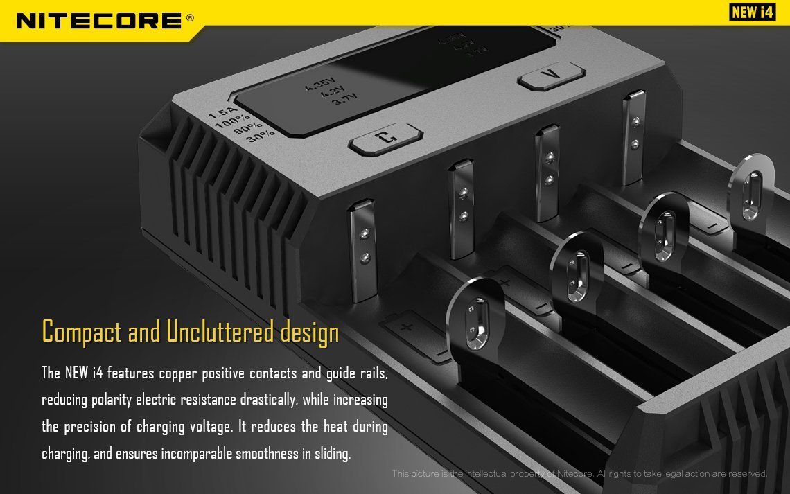 Nitecore New i4 Intellicharger - Universal Charger Battery Charger Nitecore