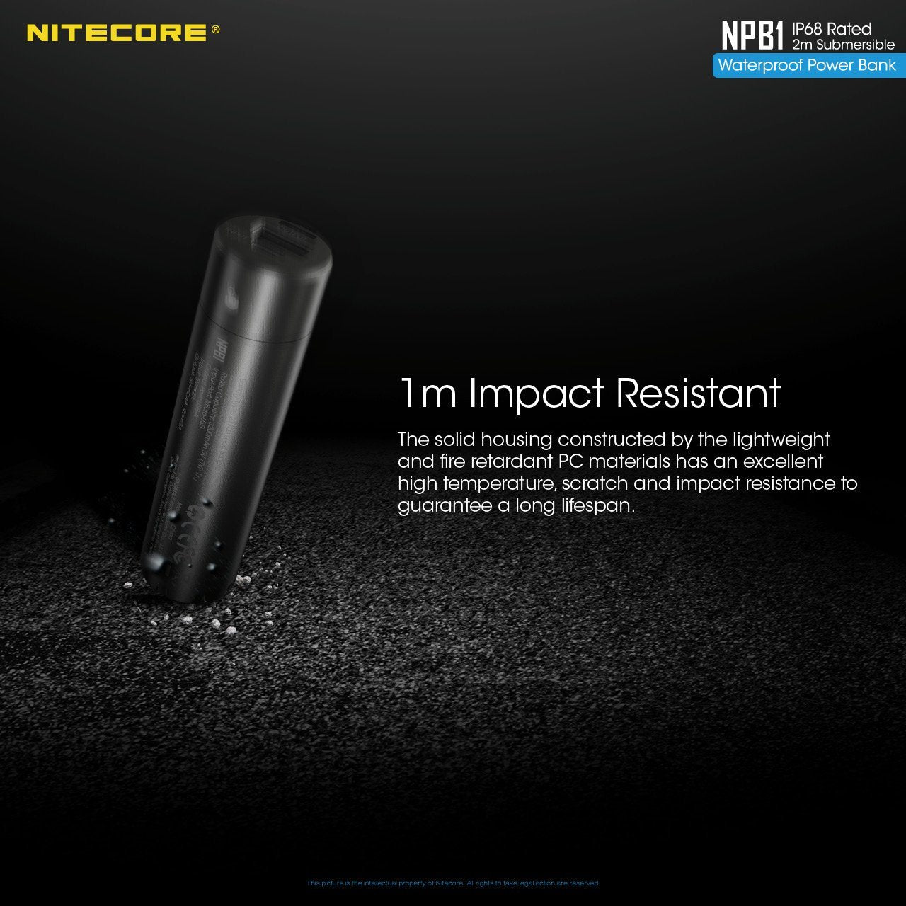 Nitecore NPB1 5000mAh Waterproof Power Bank Battery Charger Nitecore