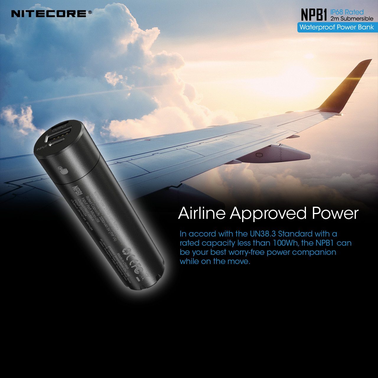 Nitecore NPB1 5000mAh Waterproof Power Bank Battery Charger Nitecore