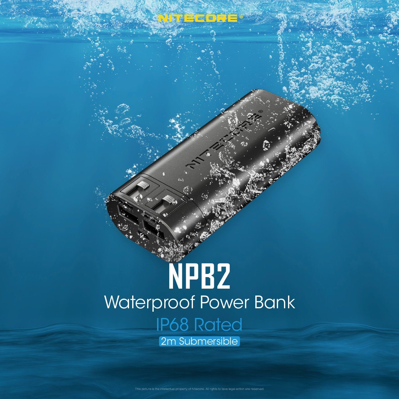 Nitecore NPB2 5000mAh Waterproof Power Bank Battery Charger Nitecore