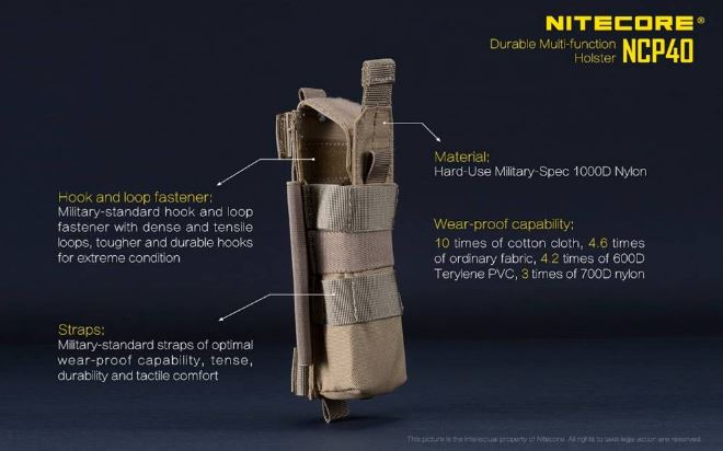 Nitecore NCP40 Holster for Nitecore LED Flashlights Holster Nitecore